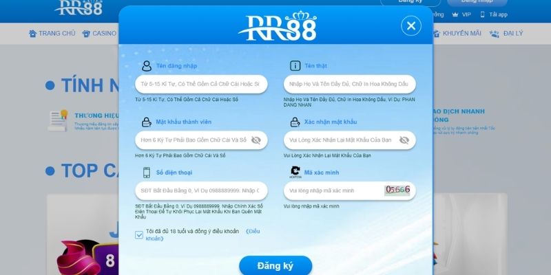 +2 bước tạo nick game rr88 siêu nhanh 