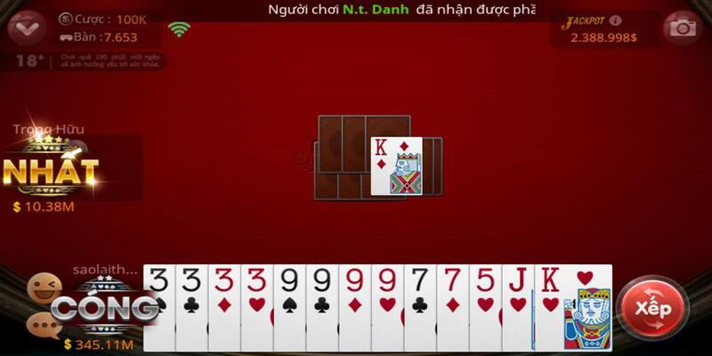 Tham gia game bài trong nháy mắt